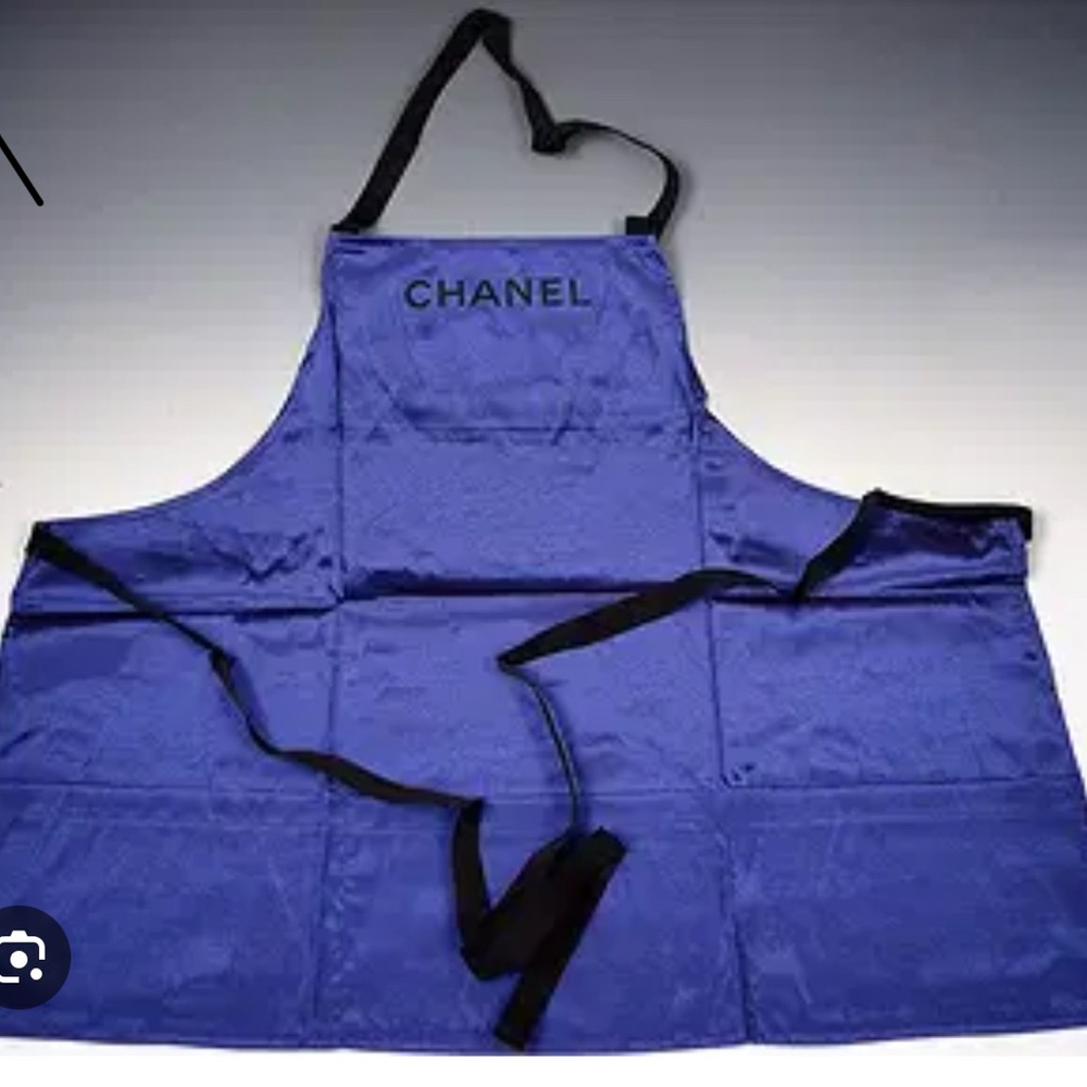 CHANEL Blue / purplelish Apron with Black Straps